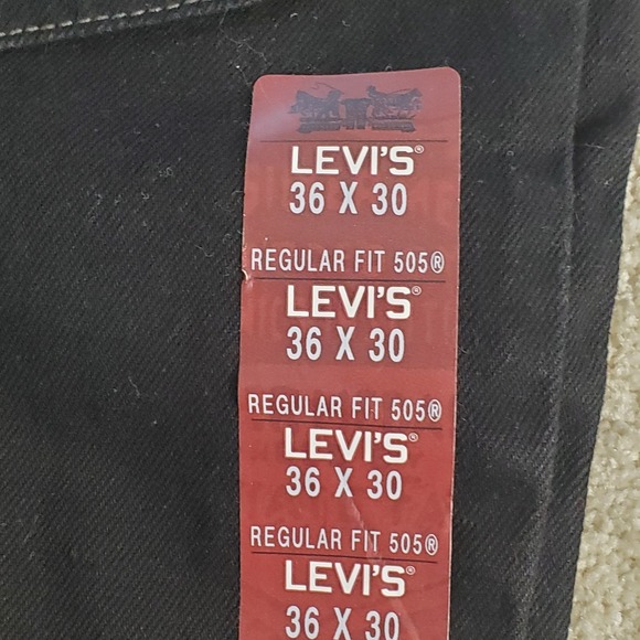 LEVIS 5051 Men's Size 36X30 Black Jeans Straight Leg Reegular Fit NWTGS - Picture 11 of 16